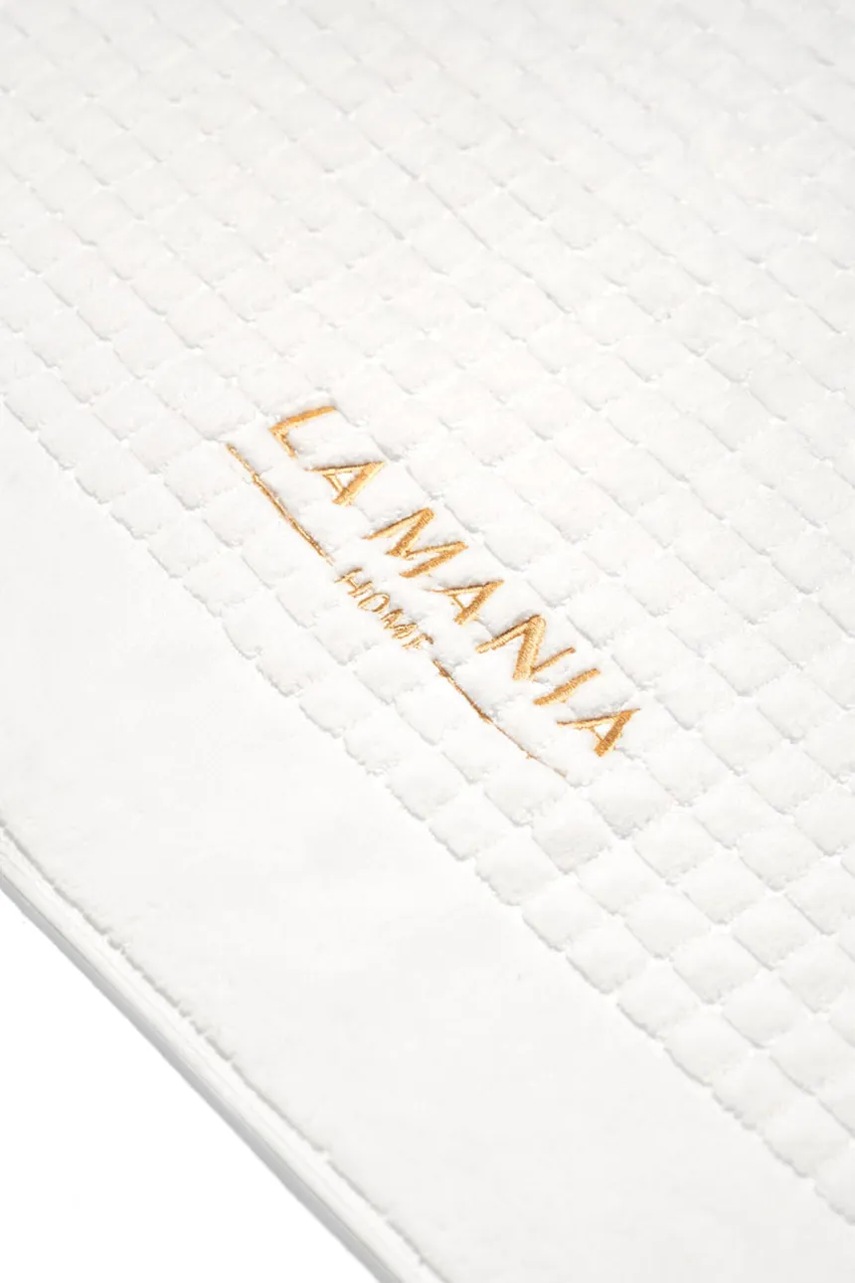 Бавовняний килимок для ванної кімнати La Mania White Premium 70 x 50 cm